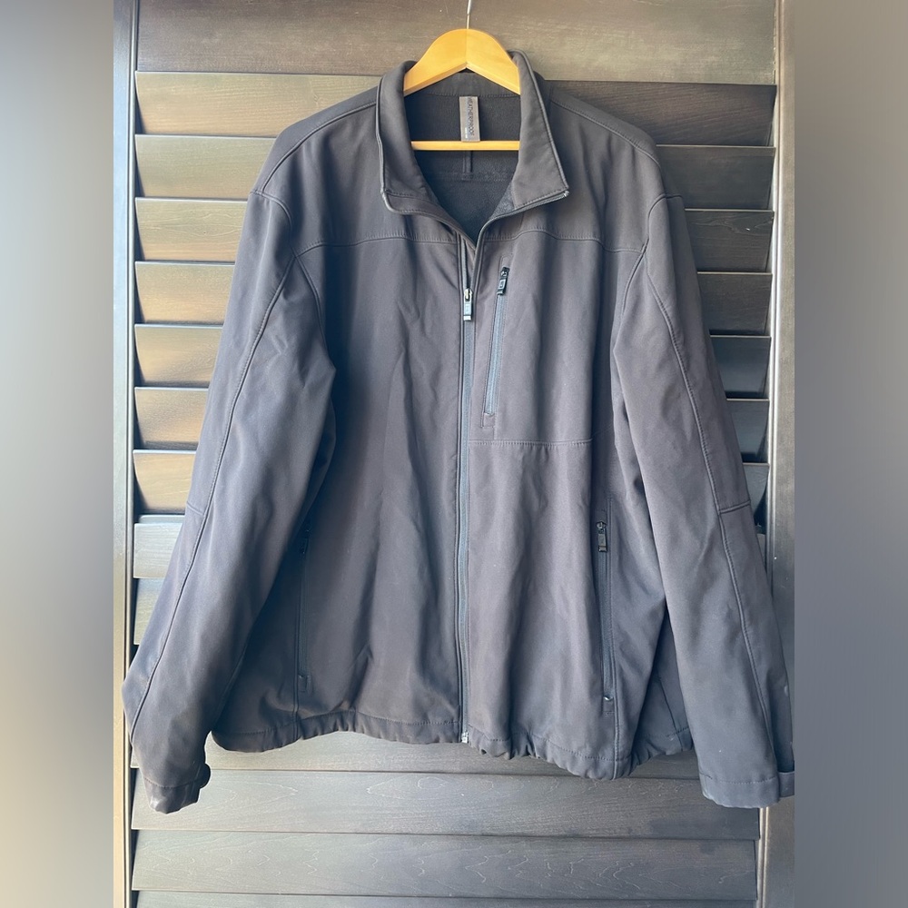 Weatherproof Core Black Full Zip Men’s Unisex XXL Jacket Zip Pockets lined
